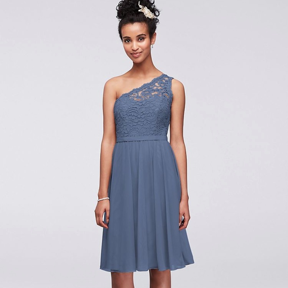 David’s Bridal One Shoulder Formal/Bridesmaid Gown